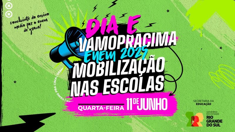 Ir para  <p>A Secretaria da Educa&ccedil;&atilde;o (Seduc) do Rio Grande do Sul promove nesta quarta-feira, 11 de junho, mais uma edi&ccedil;&atilde;o do Dia E, uma iniciativa para impulsionar o n&uacute;mero de estudantes da...