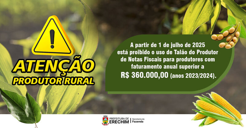 Ir para  <p>A emiss&atilde;o da Nota Fiscal Eletr&ocirc;nica (NF-e) e da Nota Fiscal de Consumidor Eletr&ocirc;nica (NFC-e) passou a ser obrigat&oacute;ria em opera&ccedil;&otilde;es internas para os produtores rurais que,...