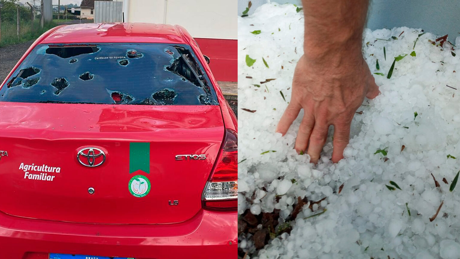Ir para  <p>O forte temporal de granizo que atingiu Erechim e regi&atilde;o deixou um cen&aacute;rio de destrui&ccedil;&atilde;o e apreens&atilde;o para muitas fam&iacute;lias. Diante dessa realidade, a Cooperativa Nossa...