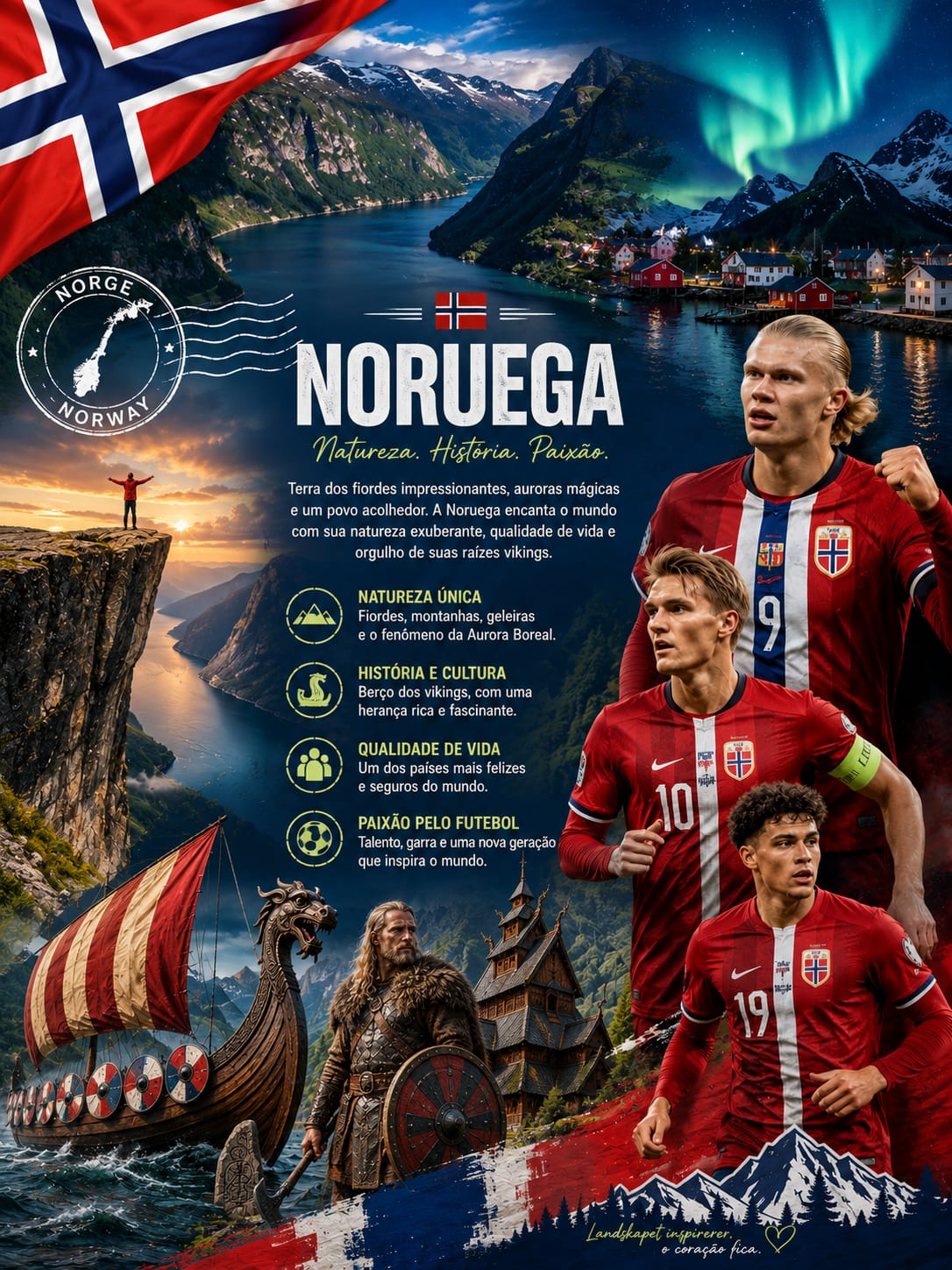 CONHEÇA A NORUEGA, A ADVERSÁRIA DO BRASIL NAS OITAVAS DE FINAL