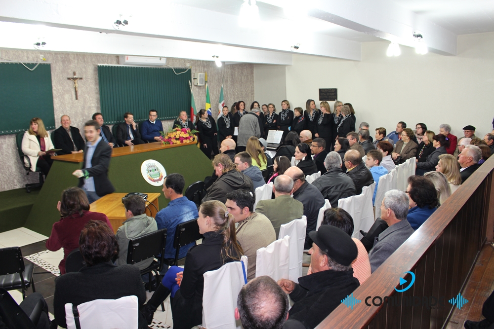 Abertura da cerimônia na Câmara Municipal de Vereadores de Gaurama