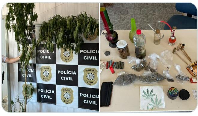 Ir para  <p><big>A&ccedil;&atilde;o da Pol&iacute;cia Civil em conjunto com a Brigada Militar resultou na pris&atilde;o de um homem, de 26 anos, que estava sendo investigado por tr&aacute;fico de drogas, em...