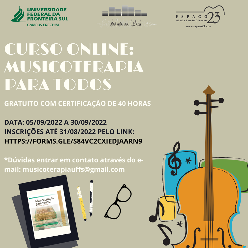 UFFS abre inscrições para curso on-line de musicoterapia