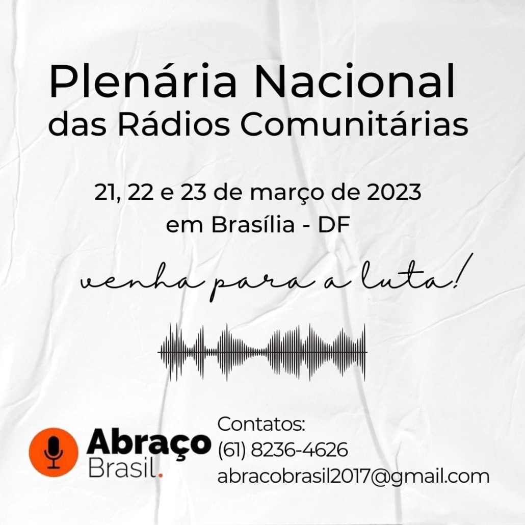Ir para  <p><big>Nos dias 21, 22 e 23 de mar&ccedil;o, Bras&iacute;lia ser&aacute; sede da Plan&aacute;ria Nacional das R&aacute;dios Comunit&aacute;rias. O evento, que reunir&aacute; comunicadores do...